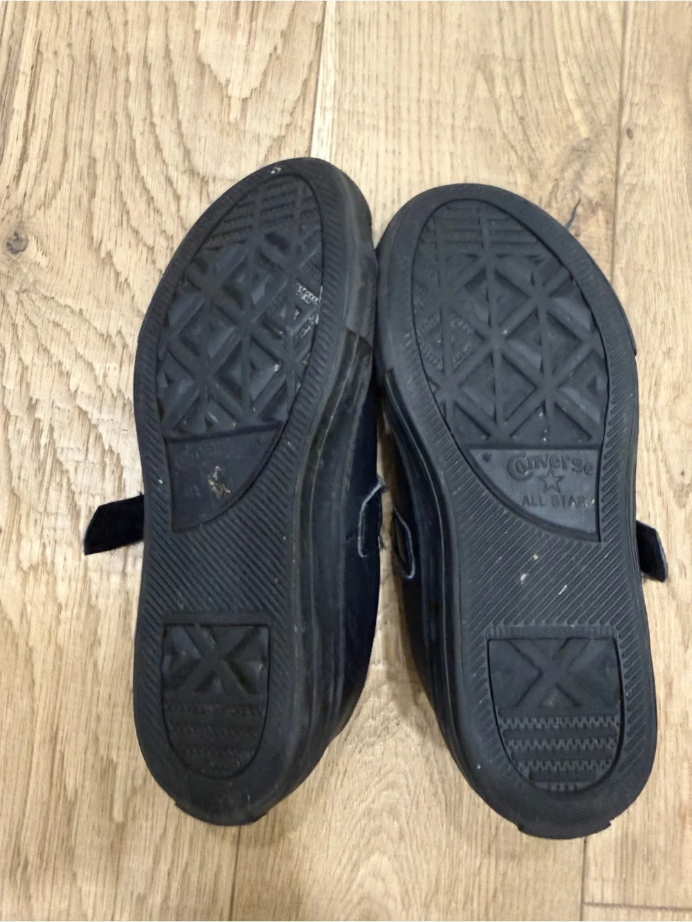 Converse Kids Black Mary Jane Strap Shoes size 12